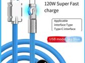 120W 6A 180 Degree Rotating Super Fast Charge Cable Mobile USB to Type C Charger For Samsung