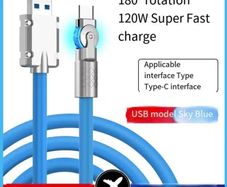 120W 6A 180 Degree Rotating Super Fast Charge Cable Mobile USB to Type C Charger For Samsung