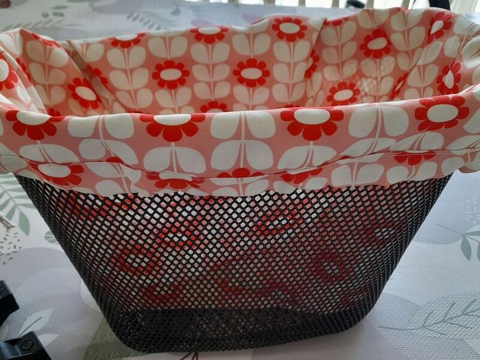 Orla Kiely bicycle basket liner