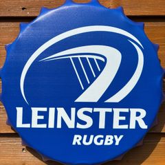leinster rugby metal wall bottle cap