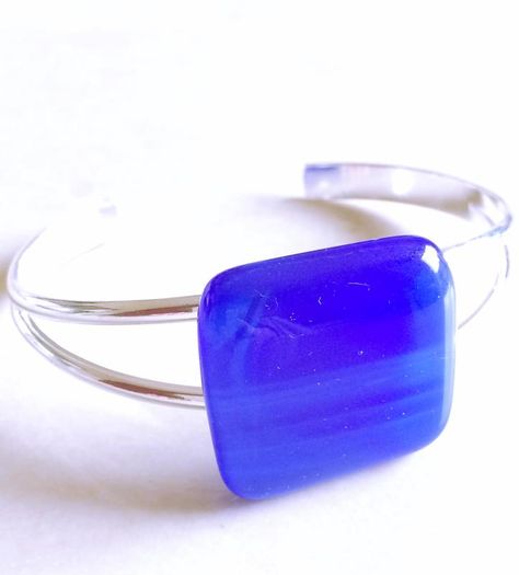 Handmade Glass Fused Dichroic Bangle - FREE DELIVERY