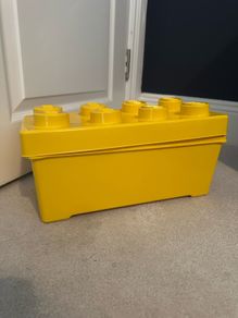 Yellow Lego storage box