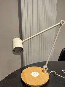 Modern Adjustable Desk Lamp with Wireless Charging, Minimalist Design