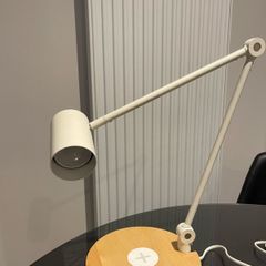 Modern Adjustable Desk Lamp with Wireless Charging, Minimalist Design