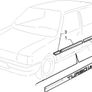 LH Door Moulding (Uno 3 Door Turbo) Image 2