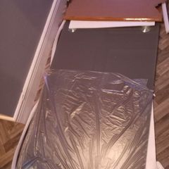 grey glass kitchen table brand new in box