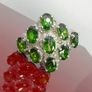 Silver Chrome Diopside & Diamond Statement Ring Image 2