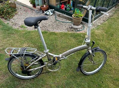 Folding adult bicycle.