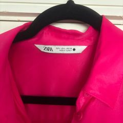 pink satin blouse