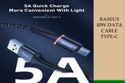 BASEUS 5A USB Type-C Cable For Huawei Mate 30 20 P40 P30 P20 Pro Lite