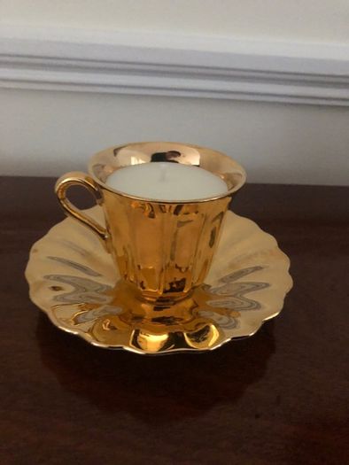 Vintage Coffee Cup and Saucer candle