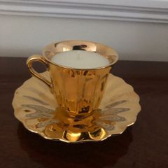 Vintage Coffee Cup and Saucer Candle