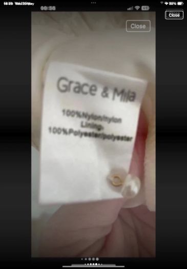 dress Bnwt cream lace mini dress grace & mila size small 10