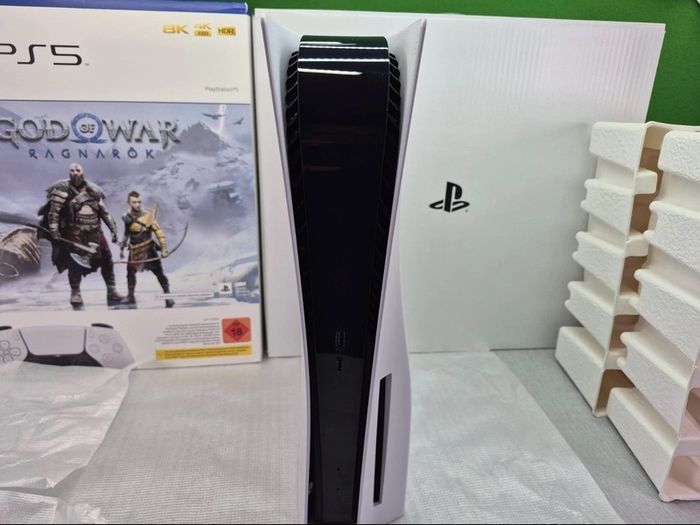 PS5 Disc Edition Brand New Condition ( Barely Used) With Box
