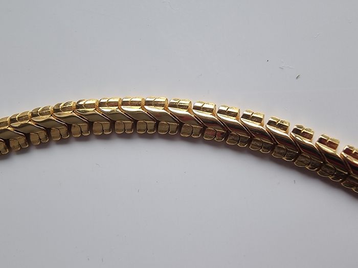 Pave Gold Costume Necklace, 18 inches