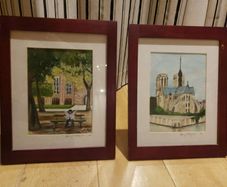 Pair of Paris oil painting