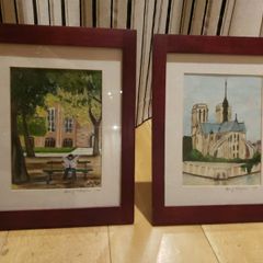 Pair of Paris oil painting