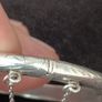 Vintage Etched Sterling Silver Bangle Image 5