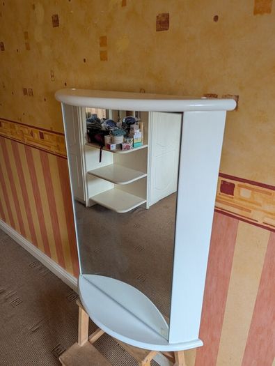 Bathroom Cabinet c/w clock, light and shaving socket