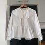 Zara Peter Pan Collar Blouse Size Medium Image 5