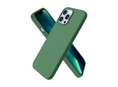 Liquid Silicone Shockproof Case For iPhone 13 Pro Max Luxury Soft Phone Cover Green New - FHT2IP13PMLK