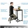 Ergonomic Kneeling Chair Adjustable Stool Beautify Hips Durable Black Mobile Image 2