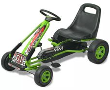 Pedal Go Kart with Adjustable Seat Green