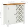 Wine Cabinet 80x32x80 cm Solid Oak Wood Image 9