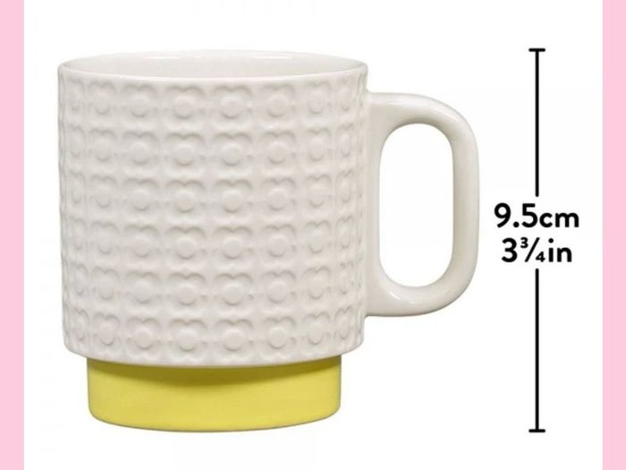 Orla Kiely Ceramic " Tea for One" Stacking Teapot and Mug Set - Pressed Flower