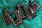 Soviet russian, track link for a SU-76 self propelled assault gun.