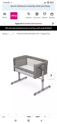 Joie Roomie Glide Bedside Crib free delivery !