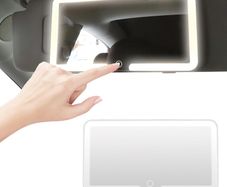 Car Interior Mirrors Sun Visor Plate LED HD Makeup Mirror for Girls Women Rechargeable Fill Light Universal Thin Vanity Mirror