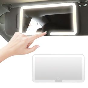 Car Interior Mirrors Sun Visor Plate LED HD Makeup Mirror for Girls Women Rechargeable Fill Light Universal Thin Vanity Mirror