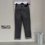 Ladies Grey Black High Rise Slim Straight Jeans Image 6
