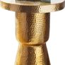 Side Table 43 x 59 x 43 cm  Gold  Decorative Oriental Round Designer Storage Table Metal Modern Side Table Slim Small Hammered Table Image 2
