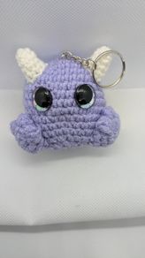 handmade crochet monster keyring