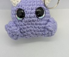handmade crochet monster keyring