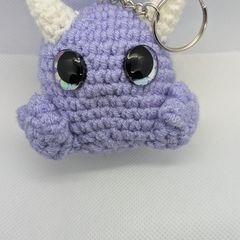 handmade crochet monster keyring