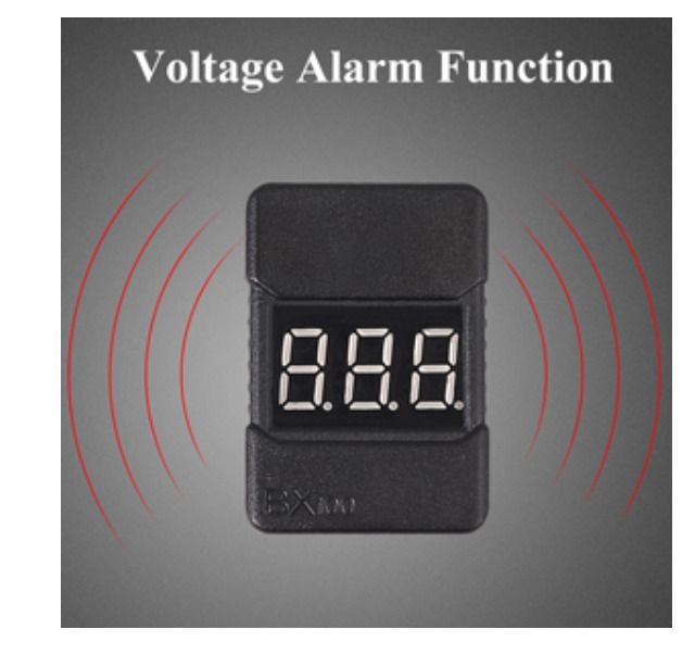 1-8s Lipo Li-ion Battery Voltage Tester Monitor RC Low-Voltage Buzzer Alarm for Lipo/Li-ion/LiMn/Li-Fe Household Battery Testers Low Voltage Buzzer Alarm