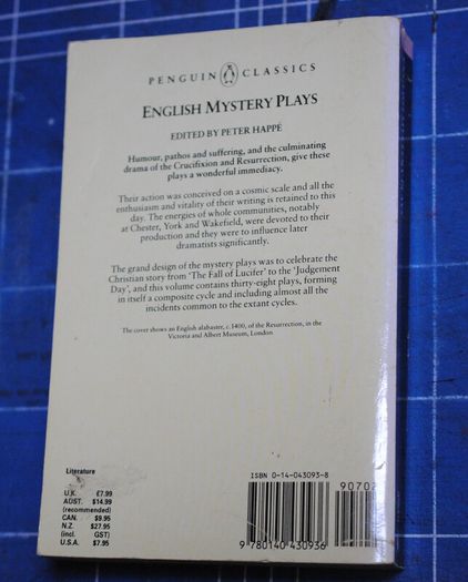 'English Mystery Plays', edited by Peter Happe