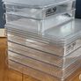 MAKE OFFER - 7 Clear Stackable Storage Bins with Lids - 2 Sizes Image 2