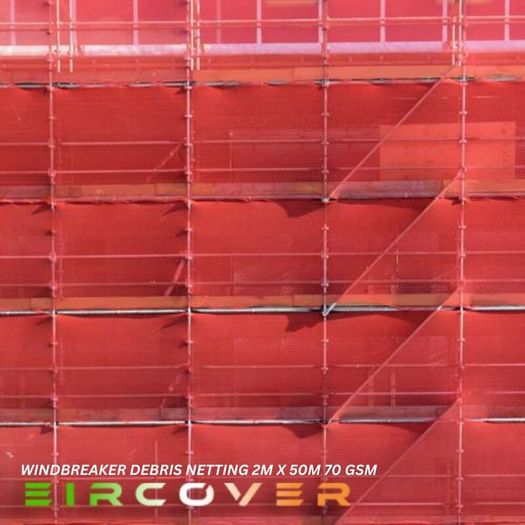 Windbreak Netting  2m x 50m (6'6''x 164') Red