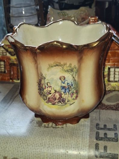 Old Ceramic Indoor Planter Jardiniere or Cachepot, Postage Available or Collection,