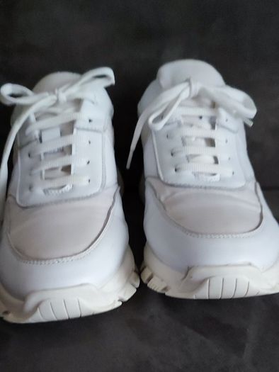 Liviana Conti leather and fabric trainers