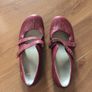 Red Clark's flat shoes Image 4