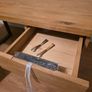 Solid Oak Office Desk Image 5