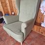 Green ikea wing armchair Image 2