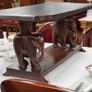 Vintage Carved Elephant Coffee Table Image 4