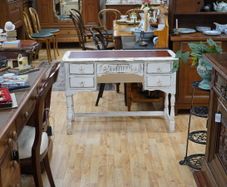 Vintage Shabby Chic Leather Top Desk