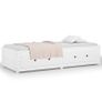 Day Bed without Mattress White 90x200 cm Image 5